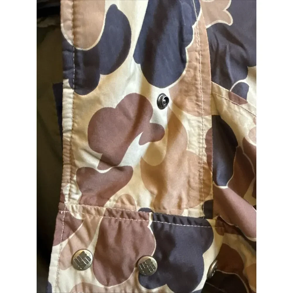 Columbia Jacket Med Camo Camouflage Radical Sleeve Pockets Outside Inside Coat - Picture 10 of 11